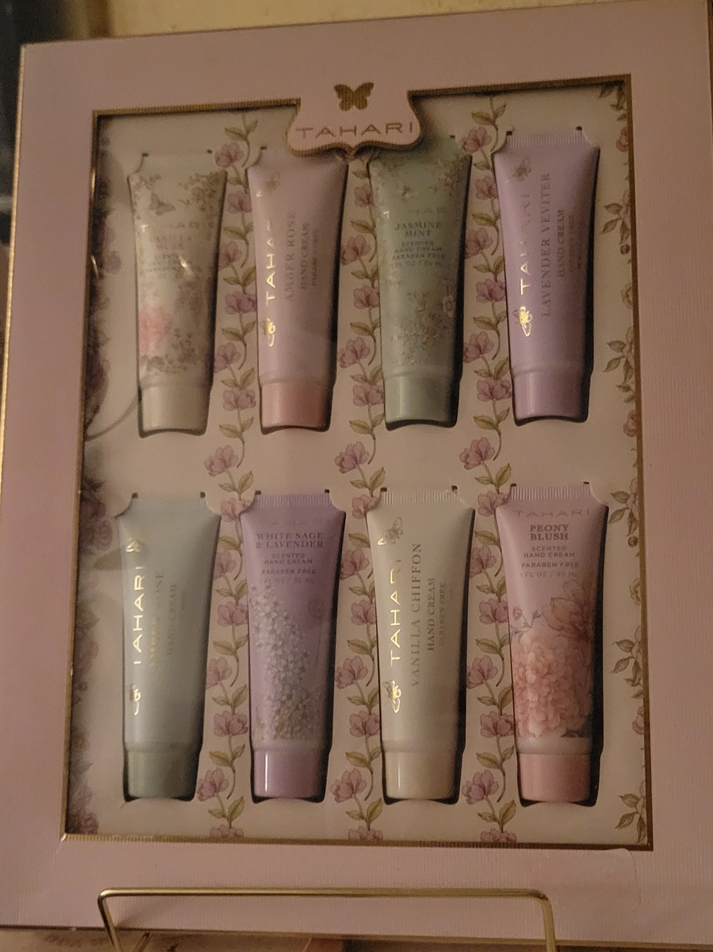 Tahari Pastel Floral Hand Cream Gift Set - Lavender, Pink, Mint, Blue